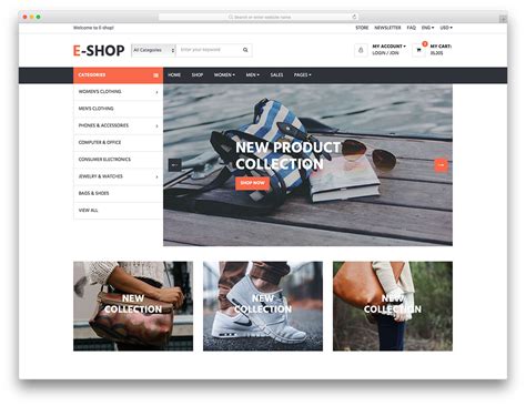 online shop website template.